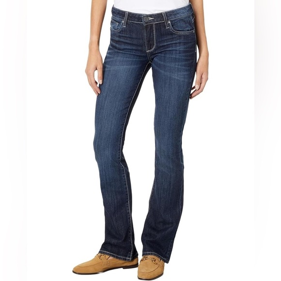 kut from the kloth farrah baby bootcut jeans size 2 petite - Picture 1 of 6